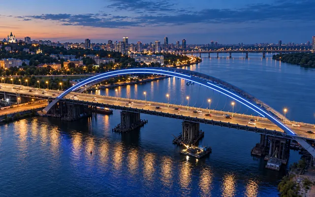 Подольский и Южный мосты Киева во время тревог: схема движения