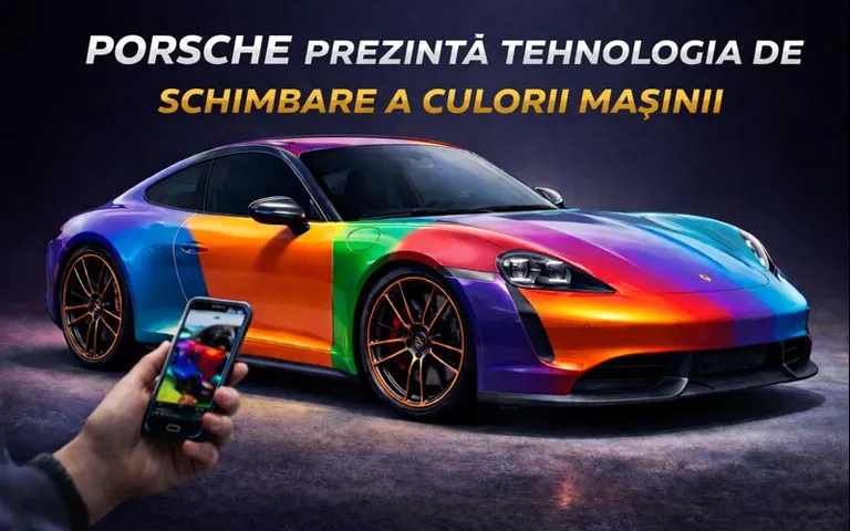 Porsche patentează tehnologie: schimbare culoare auto după haine sau mediu Porsche patentează tehnologie: schimbare culoare auto după haine sau mediu